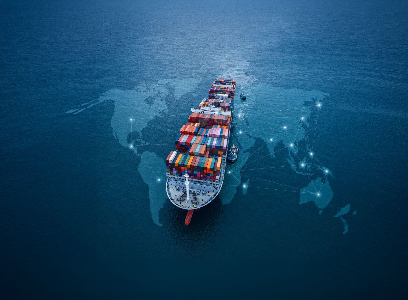 Aerial view of Petronik's petroleum storage terminal at Jebel Ali port